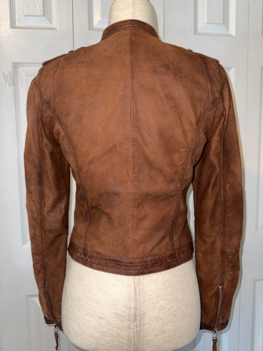 Black Rivet Brown Suede Jacket Sz XS - Picture 8 of 12